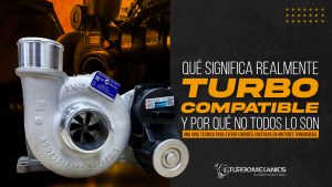 Turbo compatible para motor turbodiésel junto a actuador electrónico explicando criterios técnicos de compatibilidad y selección de turbocargadores
